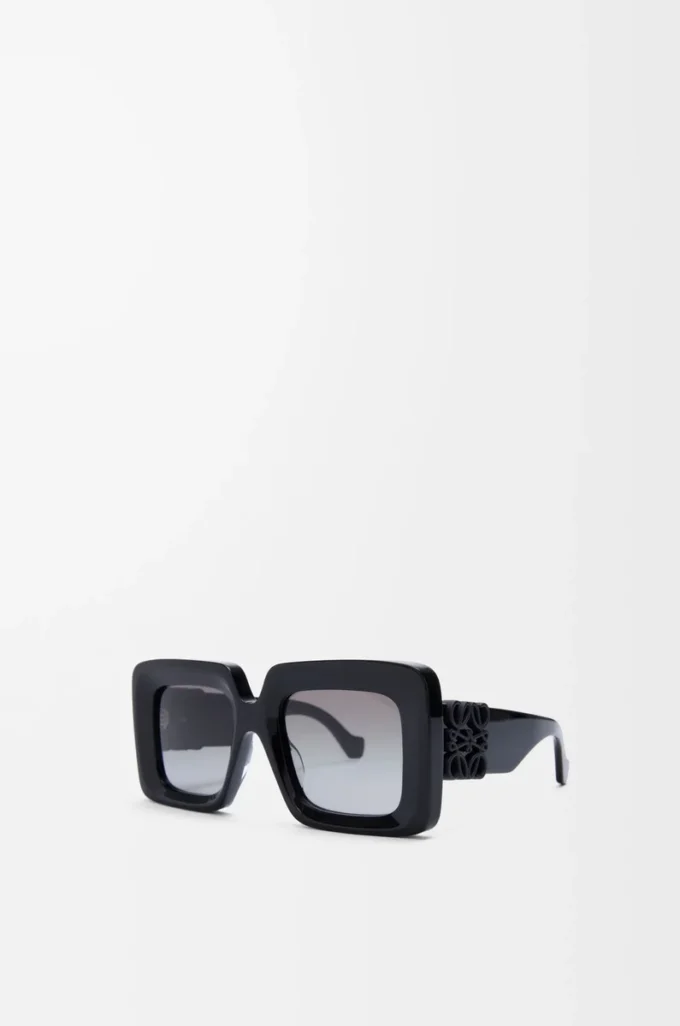 Beveled Square Maxi Anagram sunglasses Black
