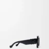 Beveled Square Maxi Anagram sunglasses Black
