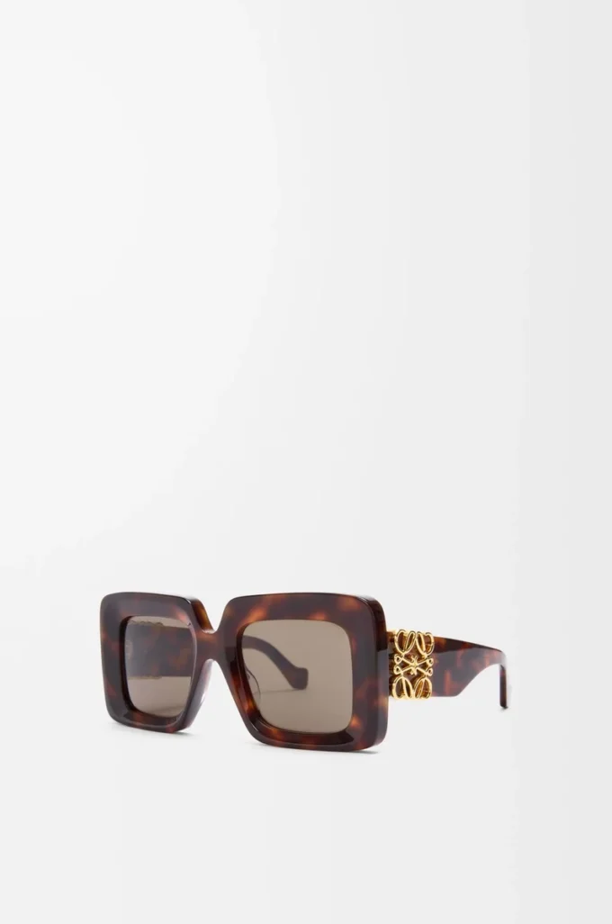 Beveled Square Maxi Anagram sunglasses Havana