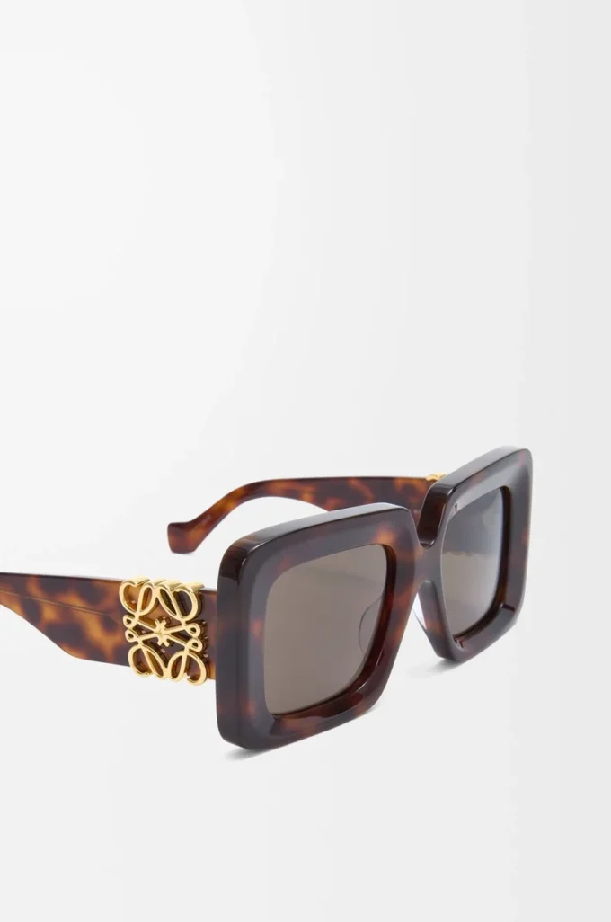 Beveled Square Maxi Anagram sunglasses Havana