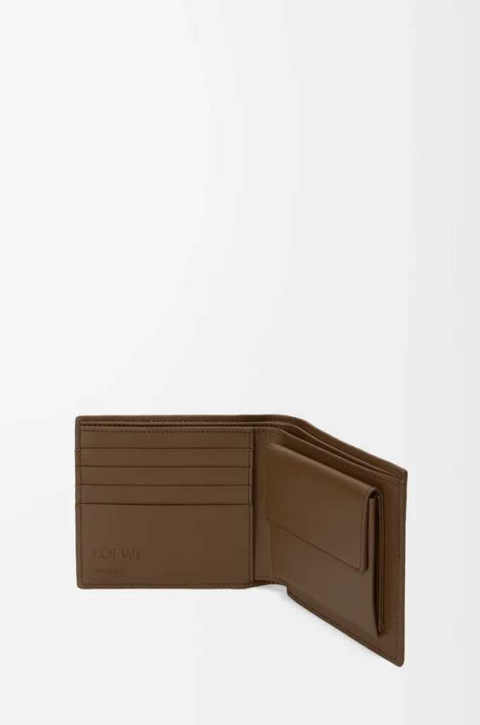 Bifold coin wallet in deerskin Tundra