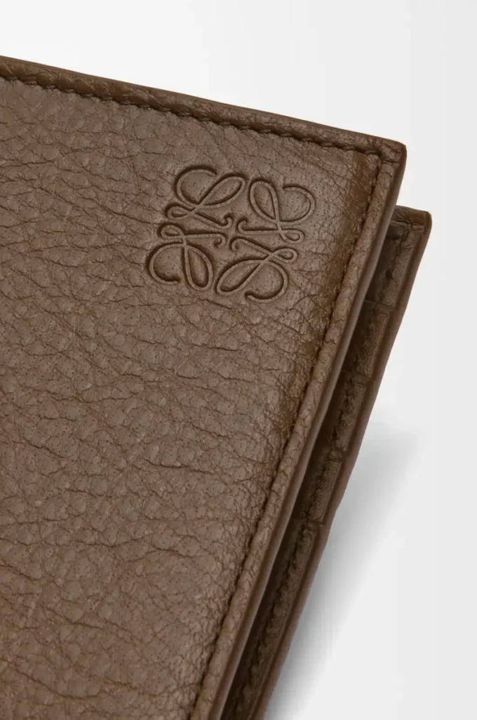 Bifold coin wallet in deerskin Tundra