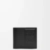 Bifold coin wallet in satin calfskin Black