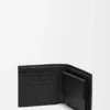 Bifold coin wallet in satin calfskin Black