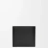 Bifold coin wallet in satin calfskin Black