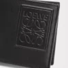 Bifold coin wallet in satin calfskin Black