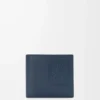 Bifold coin wallet in satin calfskin Indigo Dye
