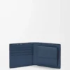 Bifold coin wallet in satin calfskin Indigo Dye