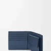 Bifold coin wallet in satin calfskin Indigo Dye