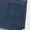 Bifold coin wallet in satin calfskin Indigo Dye