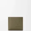 Bifold coin wallet in satin calfskin Khaki Green