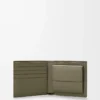 Bifold coin wallet in satin calfskin Khaki Green