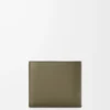 Bifold coin wallet in satin calfskin Khaki Green