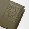 Bifold coin wallet in satin calfskin Khaki Green