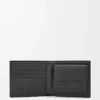 Bifold coin wallet in soft grained calfskin Anthracite