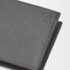 Bifold coin wallet in soft grained calfskin Anthracite