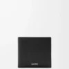 Bifold coin wallet in textured classic calfskin Black
