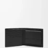 Bifold coin wallet in textured classic calfskin Black