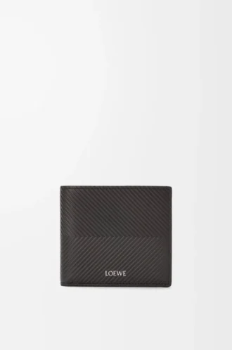 Bifold coin wallet in textured classic calfskin Dark Grey Bifold coin wallet in textured classic calfskin Dark Grey