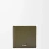 Bifold coin wallet in textured classic calfskin Dark Khaki