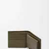 Bifold coin wallet in textured classic calfskin Dark Khaki