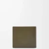 Bifold coin wallet in textured classic calfskin Dark Khaki