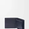 Bifold coin wallet in textured classic calfskin Deep Navy