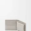 Bifold coin wallet in textured classic calfskin Shell Grey