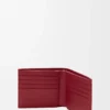 Bifold wallet in classic calfskin Burnt Red