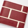 Bifold wallet in classic calfskin Burnt Red