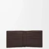 Bifold wallet in satin calfskin Dark Brown