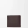 Bifold wallet in satin calfskin Dark Brown