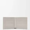 Bifold wallet in satin calfskin Shell Grey Bifold wallet in satin calfskin Shell Grey