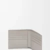 Bifold wallet in satin calfskin Shell Grey Bifold wallet in satin calfskin Shell Grey