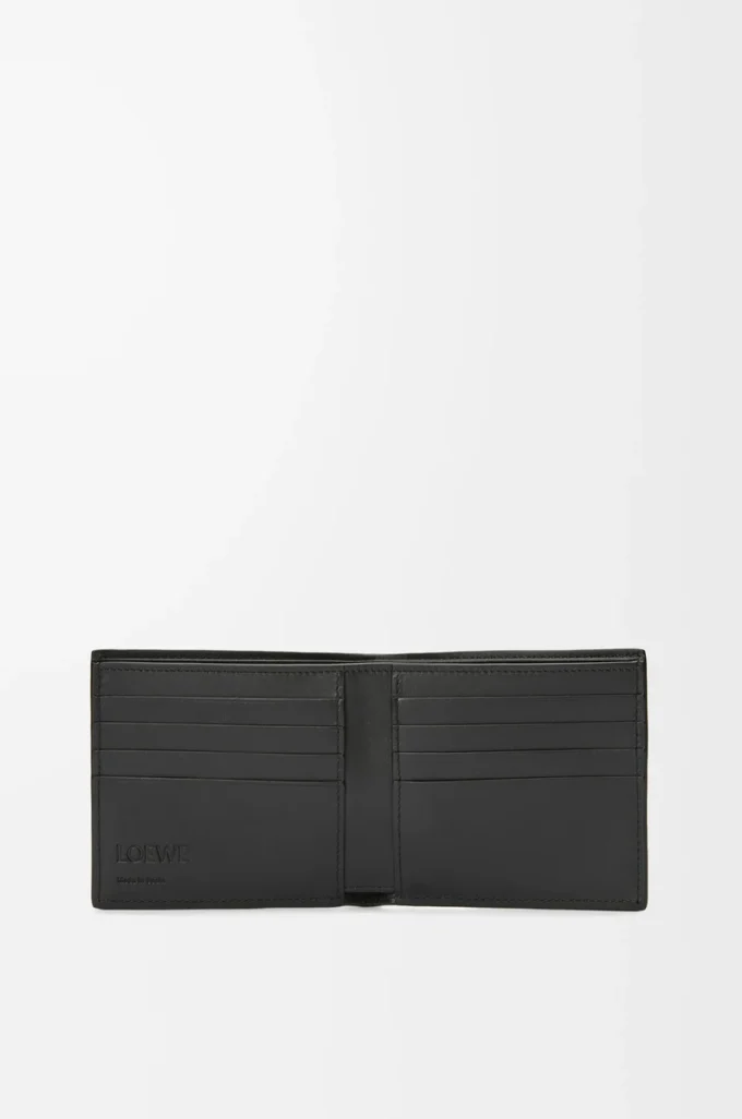 Bifold wallet in soft grained calfskin Anthracite Bifold wallet in soft grained calfskin Anthracite