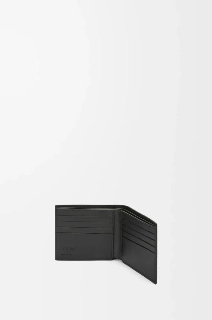 Bifold wallet in soft grained calfskin Anthracite Bifold wallet in soft grained calfskin Anthracite