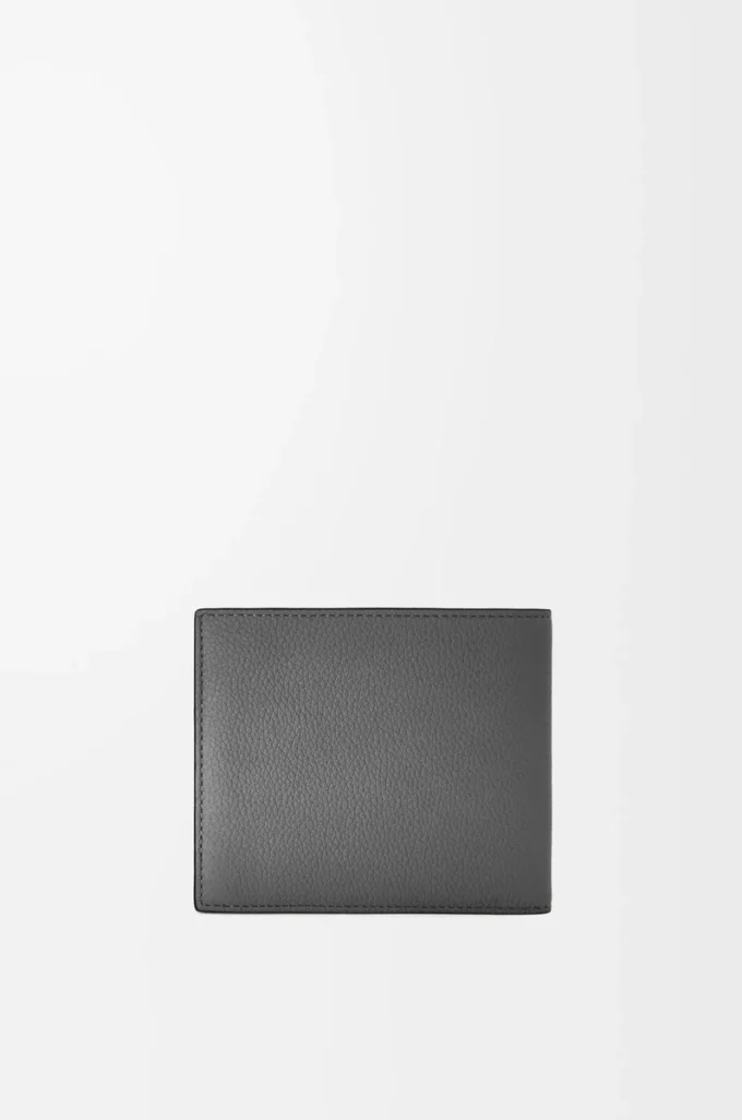 Bifold wallet in soft grained calfskin Anthracite Bifold wallet in soft grained calfskin Anthracite