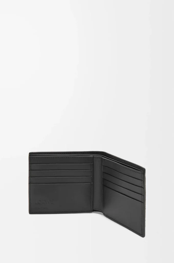 Bifold wallet in soft grained calfskin Black Bifold wallet in soft grained calfskin Black