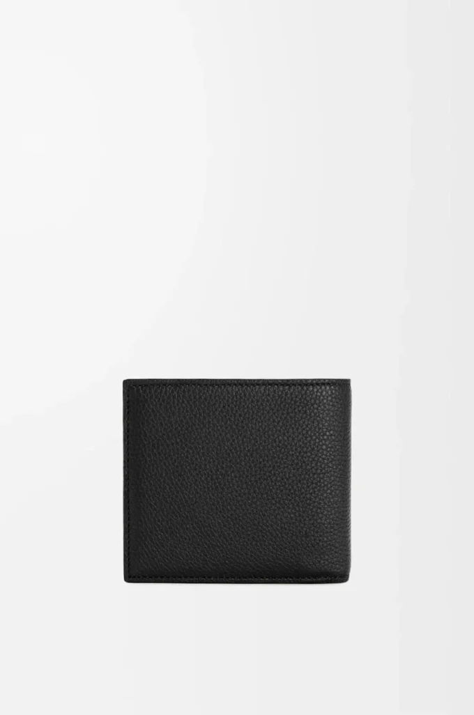 Bifold wallet in soft grained calfskin Black Bifold wallet in soft grained calfskin Black