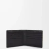 Bifold wallet in textured classic calfskin Black