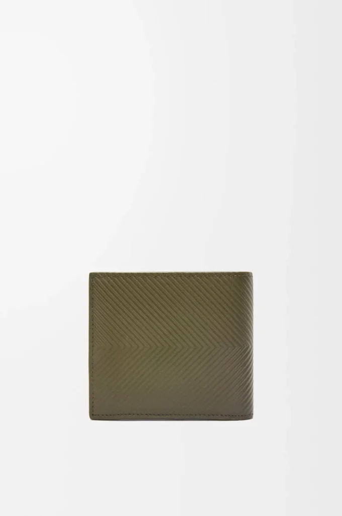 Bifold wallet in textured classic calfskin Dark Khaki Bifold wallet in textured classic calfskin Dark Khaki