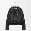Biker jacket in nappa lambskin Black