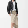Biker jacket in nappa lambskin Black