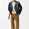 Biker jacket in nappa lambskin Black