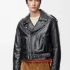 Biker jacket in nappa lambskin Black