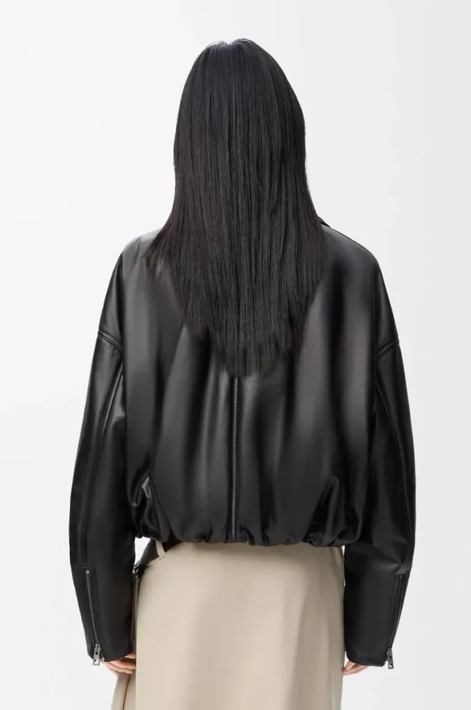 Biker jacket in nappa lambskin Black