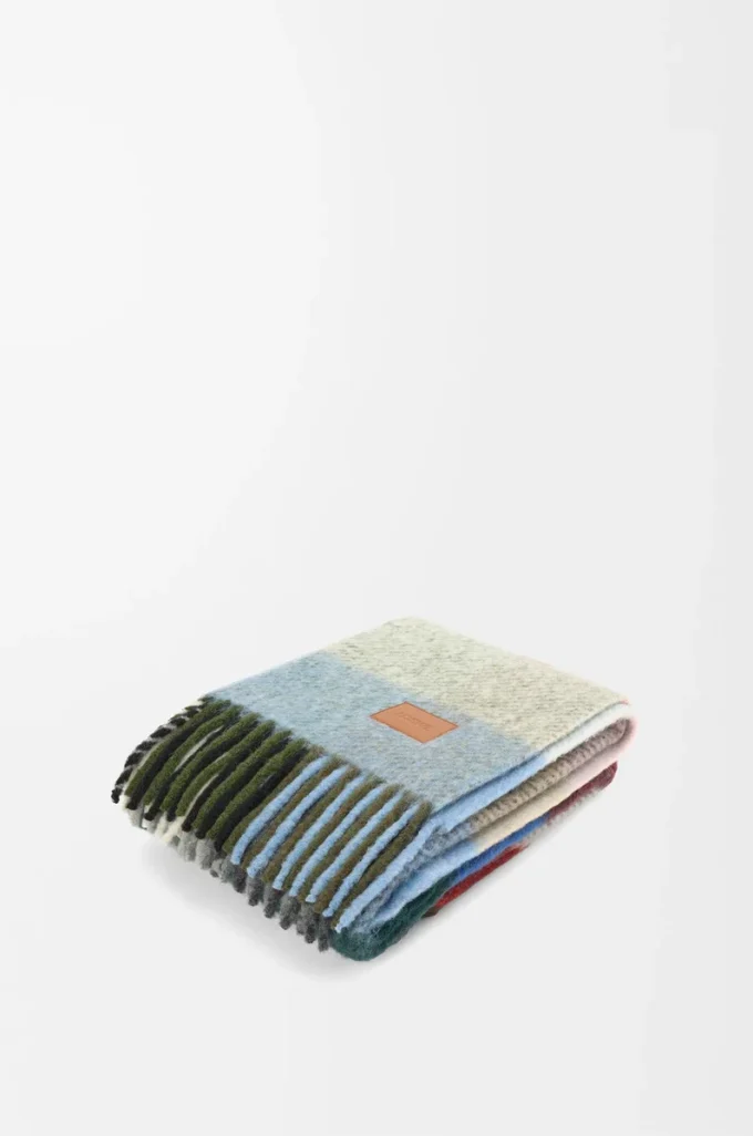 Blanket in alpaca and wool blend Multicolor
