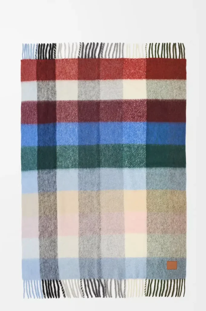 Blanket in alpaca and wool blend Multicolor