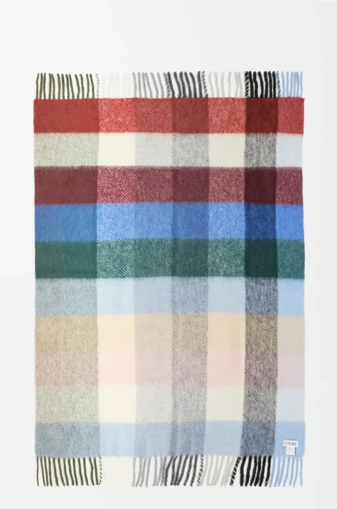 Blanket in alpaca and wool blend Multicolor