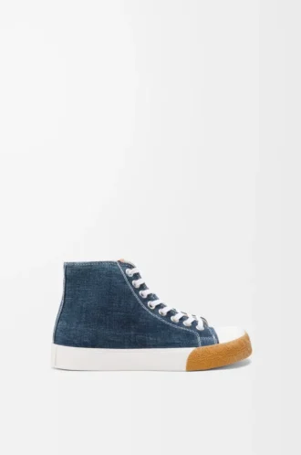 Bloc high-top sneaker in denim Washed Denim